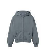 Load image into Gallery viewer, 450 GSM &#39;Iron Gray&#39; Zipper Hoodie
