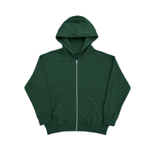 Load image into Gallery viewer, 450 GSM &#39;Pine Green&#39; Zipper Hoodie
