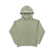 Load image into Gallery viewer, 450 GSM &#39;Sage Green&#39; Zipper Hoodie
